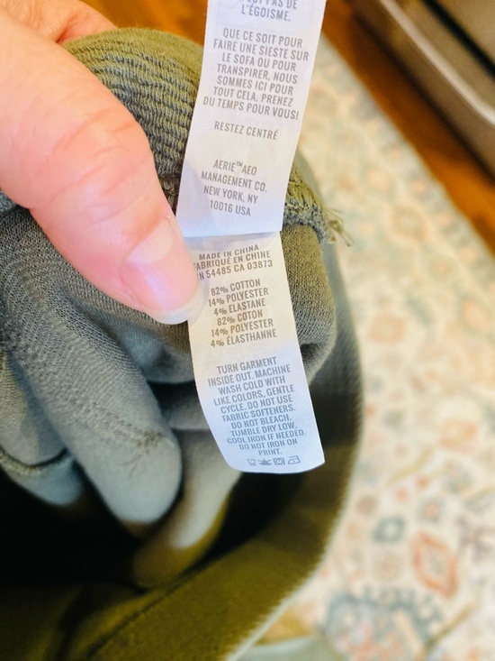 Offline By Aerie Women M Olive Green PartyFavor High Waisted Flare Legging - Picture 5 of 6